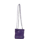 Chanel Mini 22 Bag Dark Purple Lambskin Rainbow Hardware