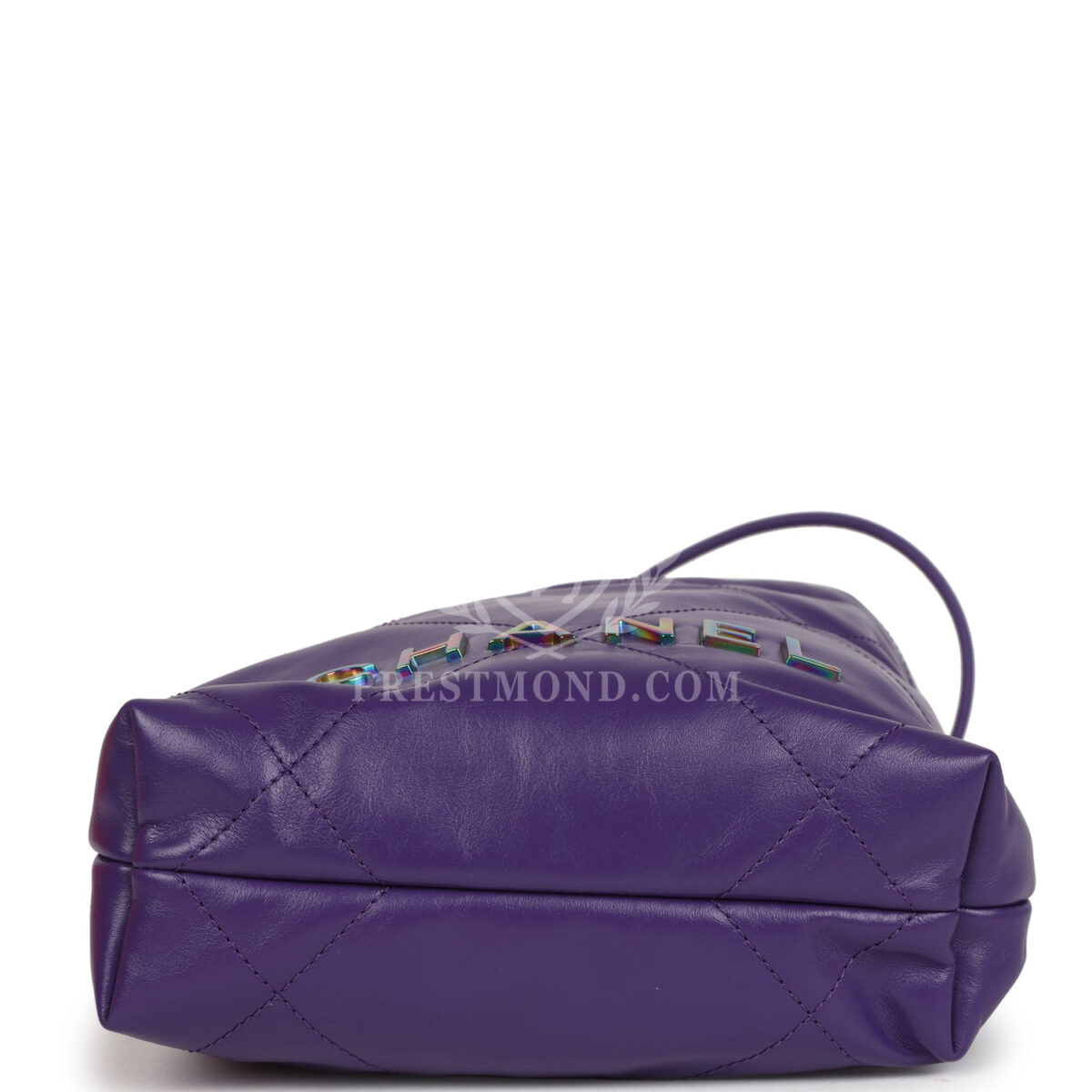 Chanel Mini 22 Bag Dark Purple Lambskin Rainbow Hardware — изображение 7