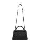Chanel Medium Coco Top Handle Black Caviar Aged Ruthenium Hardware