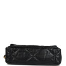 Chanel Large 19 Flap Bag Black Shiny Lambskin Mixed Metal Hardware