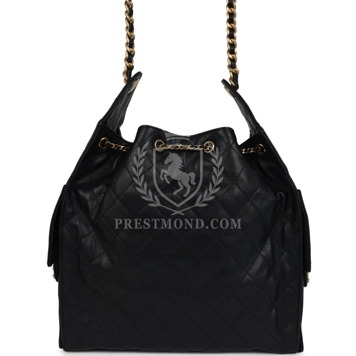Chanel Medium 25 Hobo Bag Black Caviar Antique Gold Hardware — изображение 5