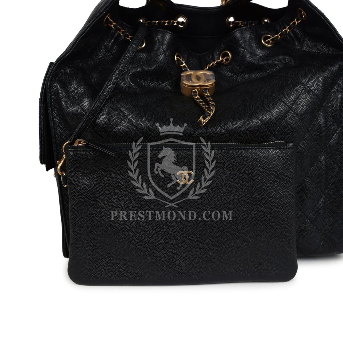 Chanel Medium 25 Hobo Bag Black Caviar Antique Gold Hardware — изображение 8