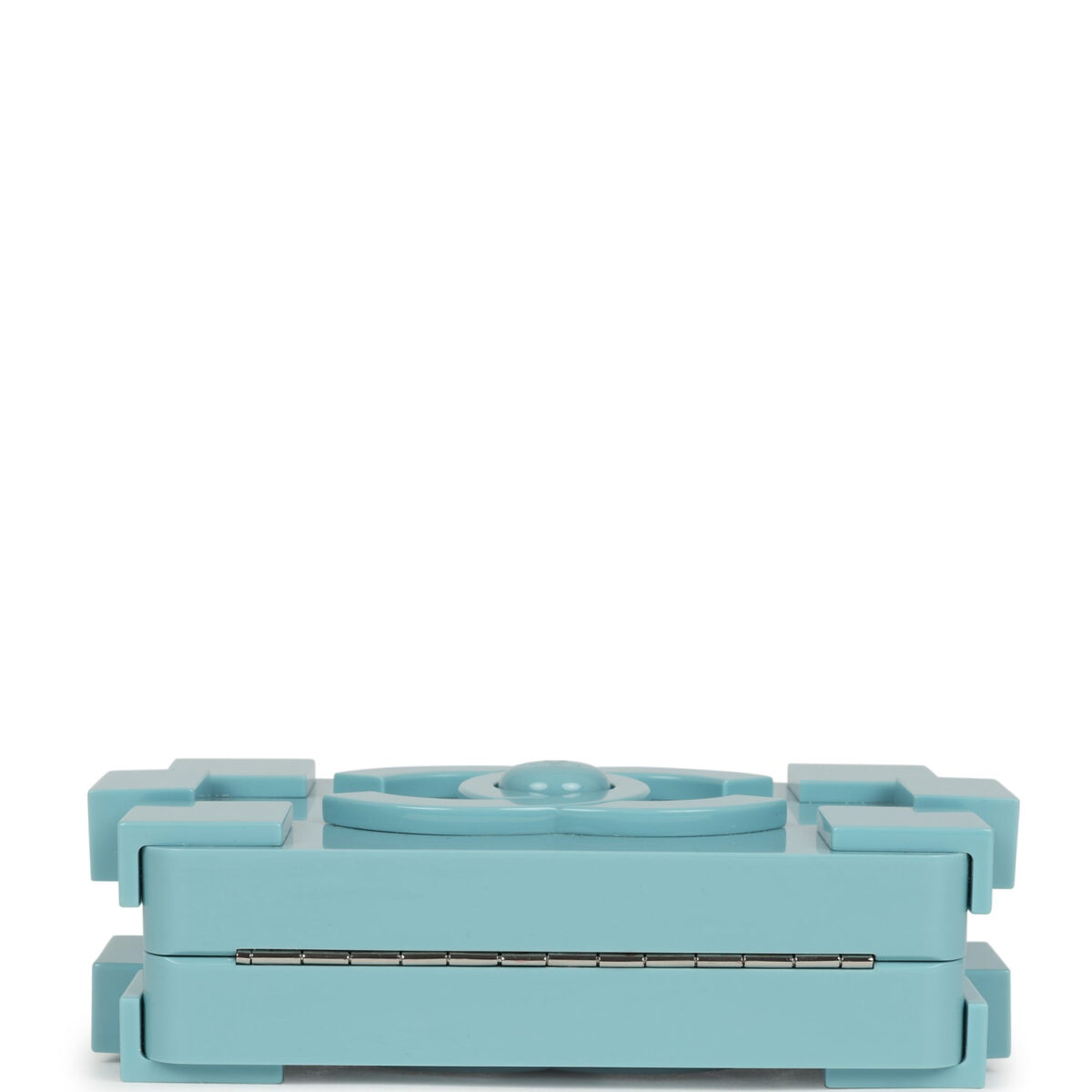 Chanel Supermarket Boy Brick Lego Minaudiere Clutch Light Blue Plexiglass Silver Hardware — изображение 6