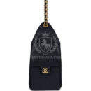 Chanel Small 25 Hobo Bag Dark Navy Caviar Antique Gold Hardware