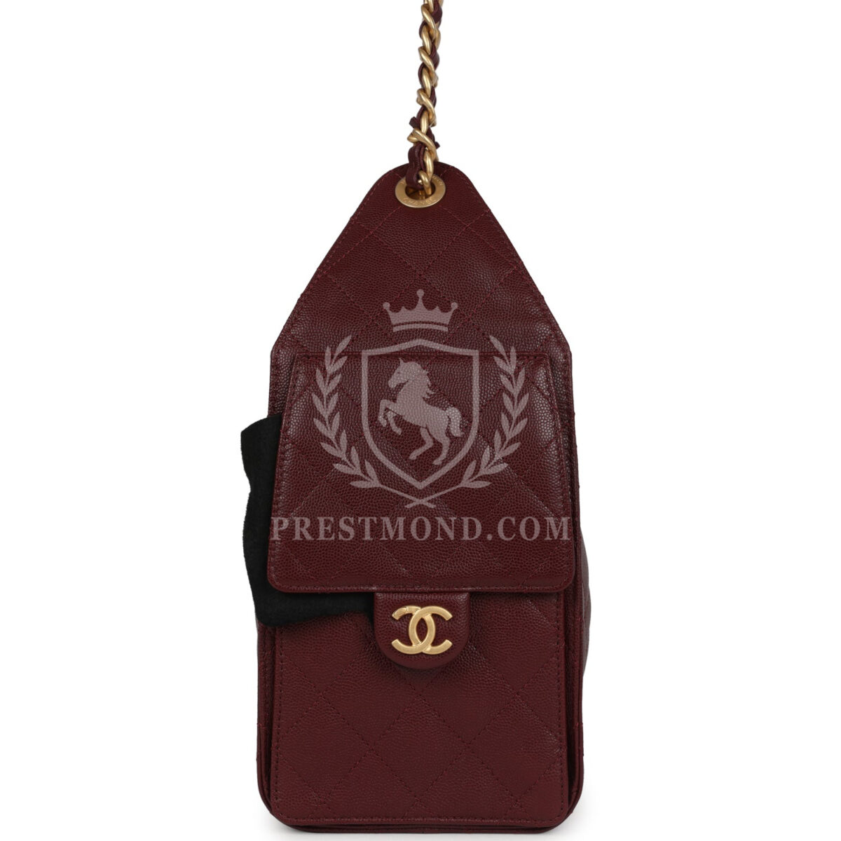 Chanel Small 25 Hobo Bag Burgundy Caviar Antique Gold Hardware — изображение 3