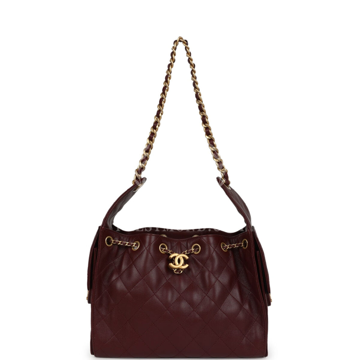 Chanel Small 25 Hobo Bag Burgundy Caviar Antique Gold Hardware — изображение 6