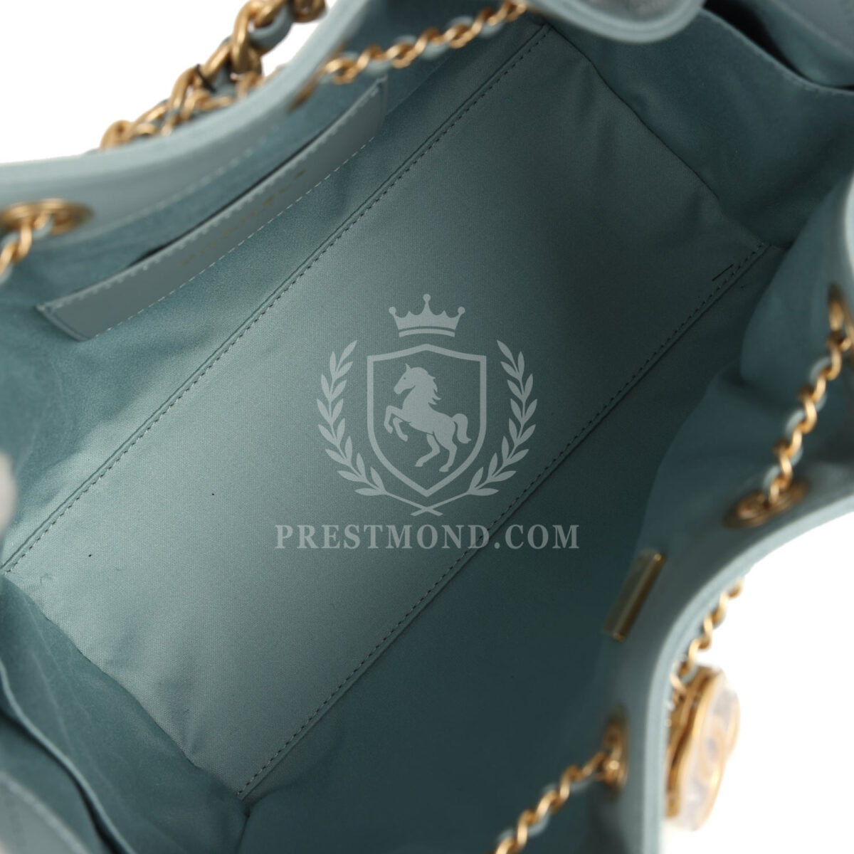 Chanel Small 25 Hobo Bag Green Caviar Antique Gold Hardware — изображение 8
