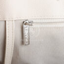 Chanel Large Classic CC Shopping Tote Bag Light Beige Caviar Silver Hardware