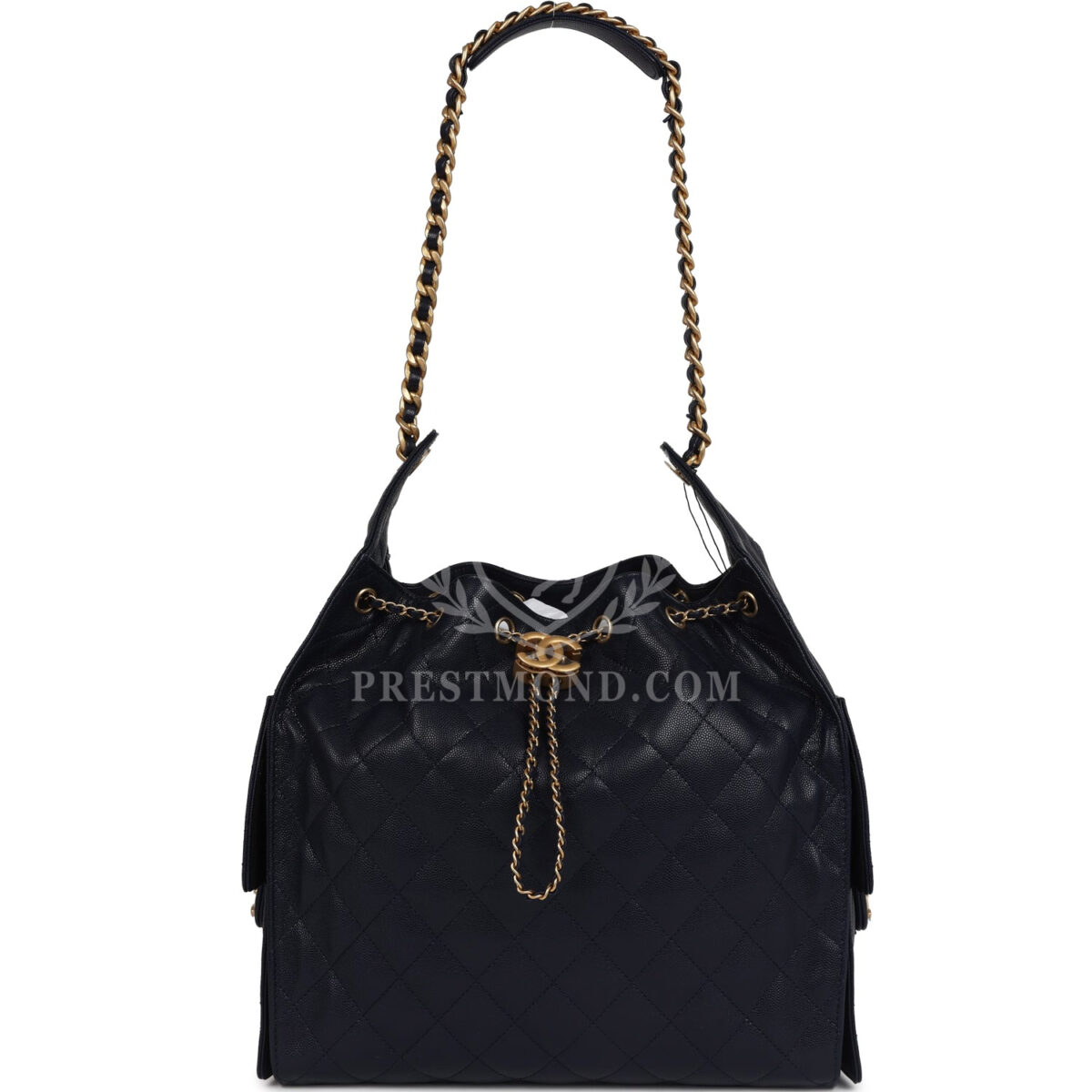 Chanel Medium 25 Hobo Bag Dark Navy Caviar Antique Gold Hardware — изображение 7