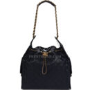 Chanel Medium 25 Hobo Bag Dark Navy Caviar Antique Gold Hardware