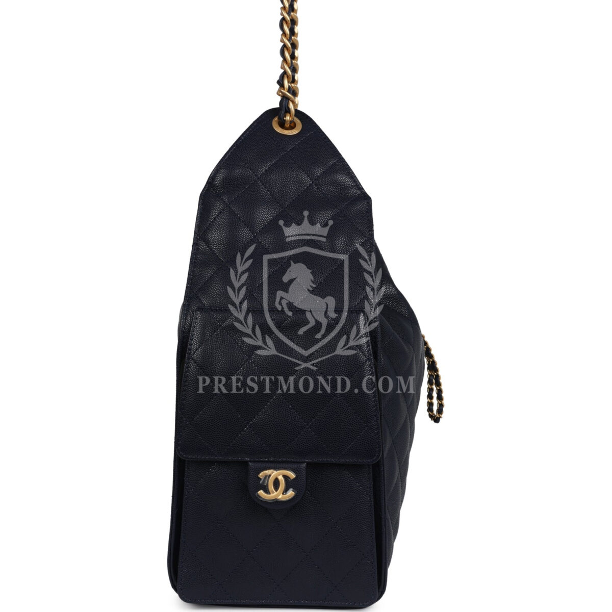 Chanel Medium 25 Hobo Bag Dark Navy Caviar Antique Gold Hardware — изображение 3
