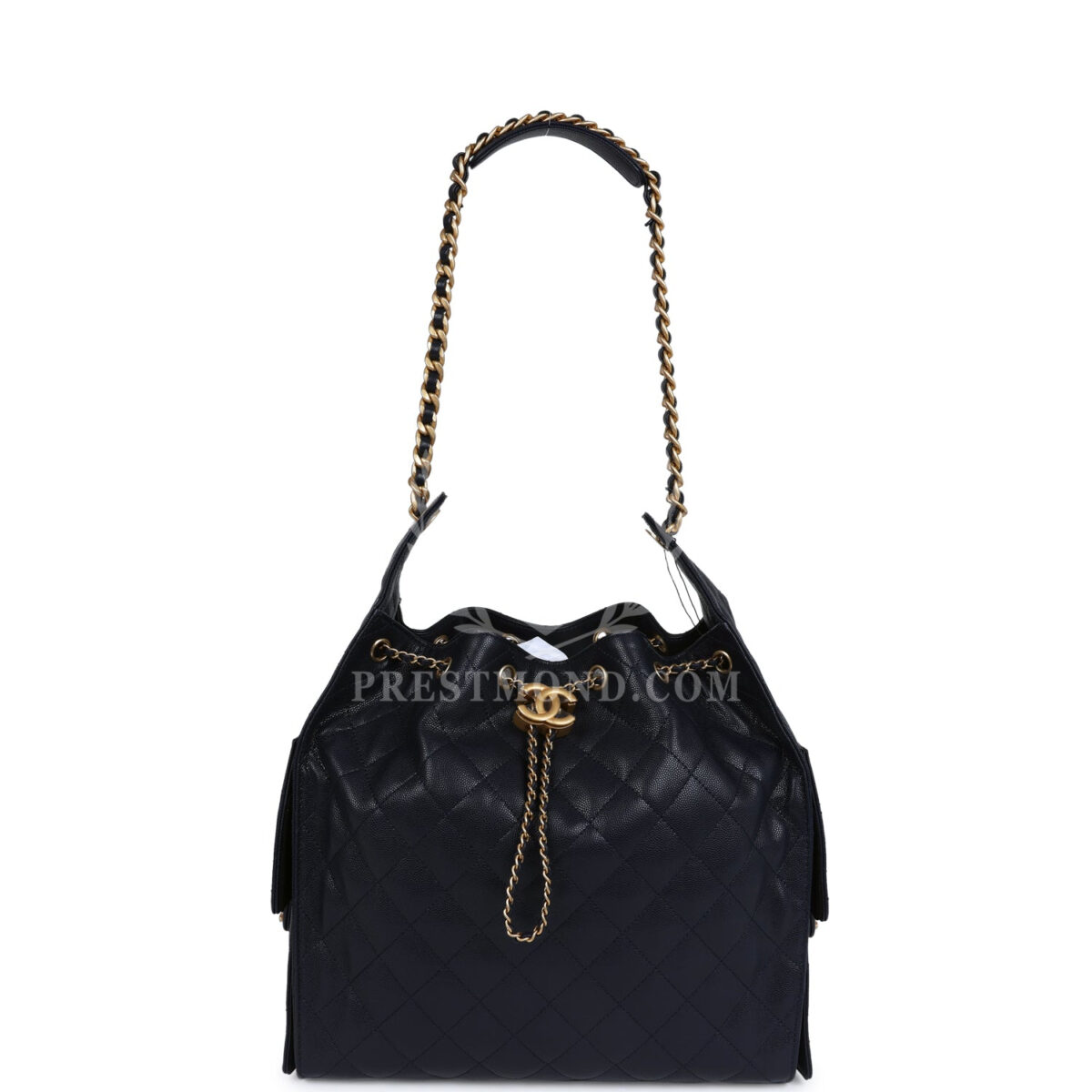 Chanel Medium 25 Hobo Bag Dark Navy Caviar Antique Gold Hardware — изображение 6