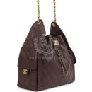Chanel Medium 25 Hobo Bag Dark Brown Caviar Antique Gold Hardware