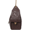 Chanel Medium 25 Hobo Bag Dark Brown Caviar Antique Gold Hardware