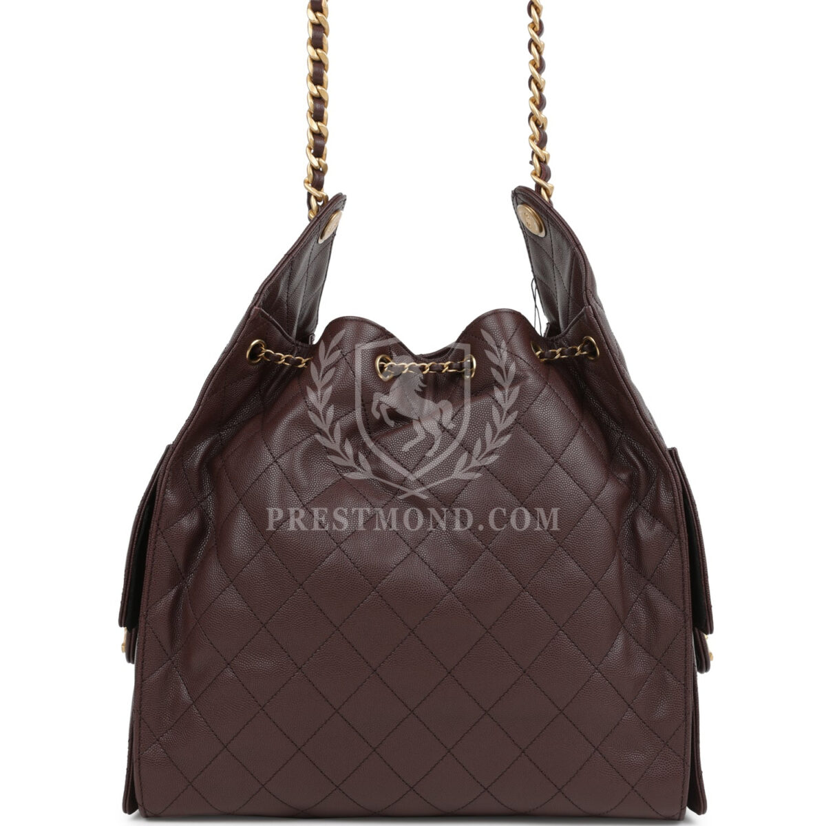 Chanel Medium 25 Hobo Bag Dark Brown Caviar Antique Gold Hardware — изображение 4