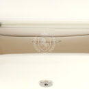Chanel Mini Camellia Flap Bag Off White Patent Silver Hardware