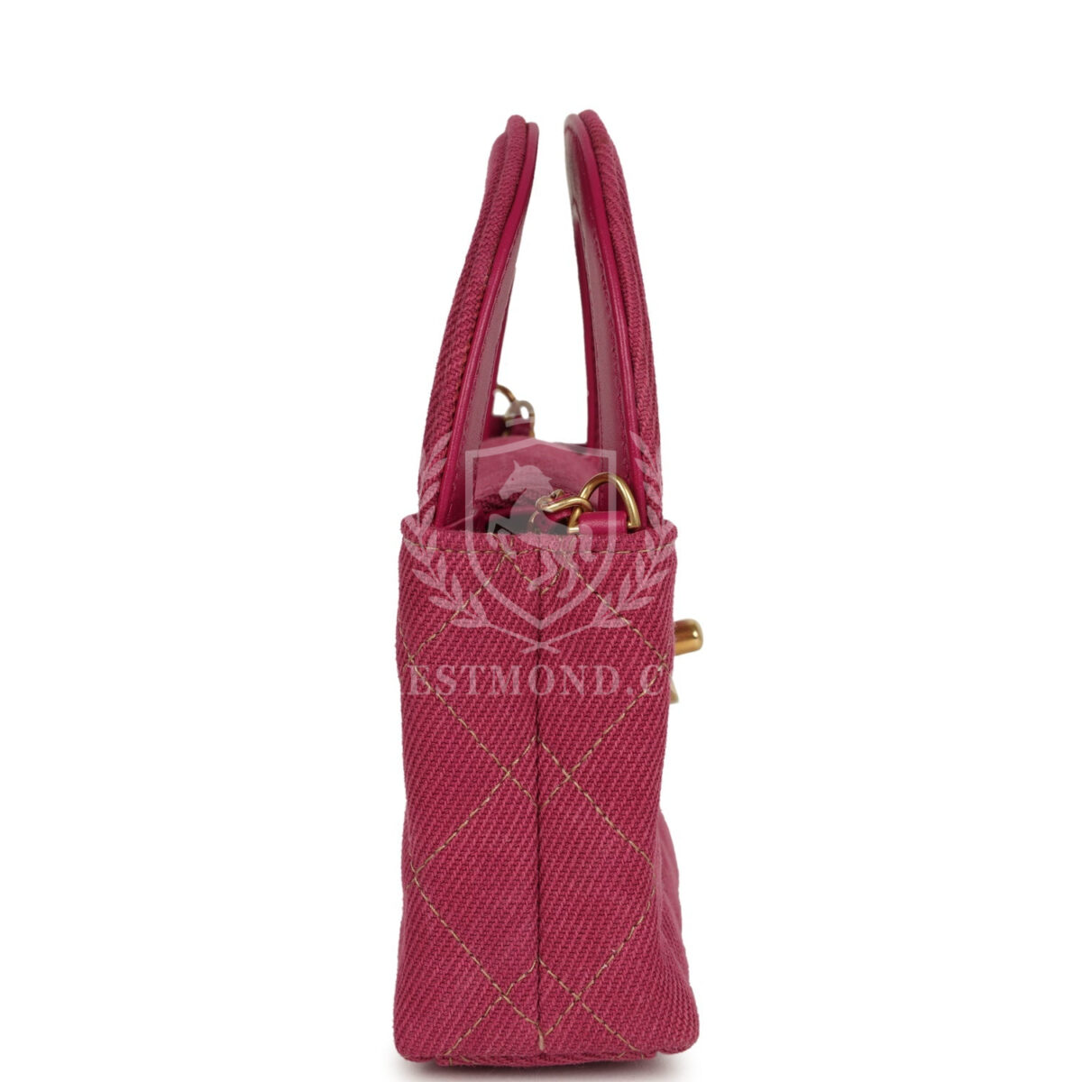 Chanel Nano Kelly Shopper Fuchsia Washed Denim Brushed Gold Hardware — изображение 3