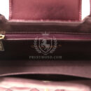 Chanel Small Kelly Shopper Metallic Burgundy Calfskin Brushed Gold Hardware