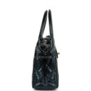Chanel Small Kelly Shopper Metallic Blue Calfskin Brushed Gold Hardware