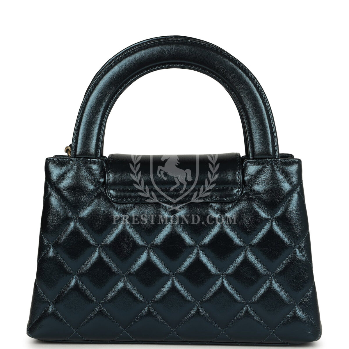 Chanel Small Kelly Shopper Metallic Blue Calfskin Brushed Gold Hardware — изображение 4