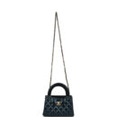 Chanel Small Kelly Shopper Metallic Blue Calfskin Brushed Gold Hardware