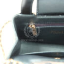 Chanel Small Kelly Shopper Metallic Blue Calfskin Brushed Gold Hardware
