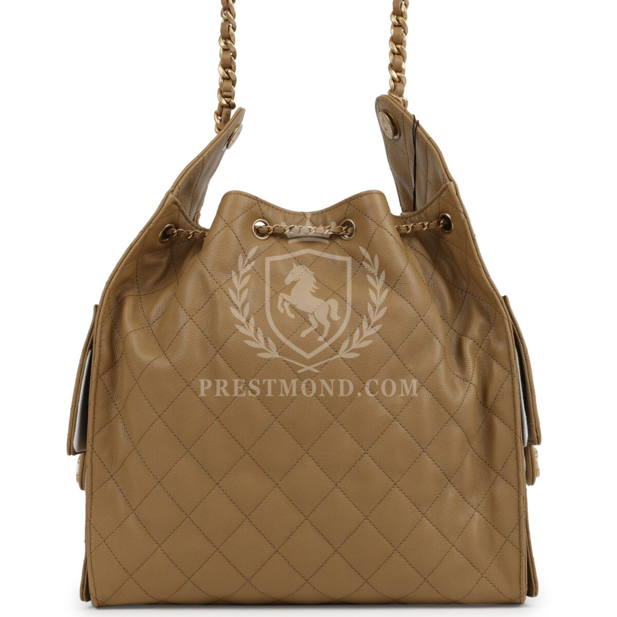 Chanel Medium 25 Hobo Bag Dark Beige Caviar Antique Gold Hardware — изображение 4