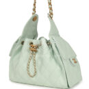 Chanel Small 25 Hobo Bag Light Green Caviar Antique Gold Hardware