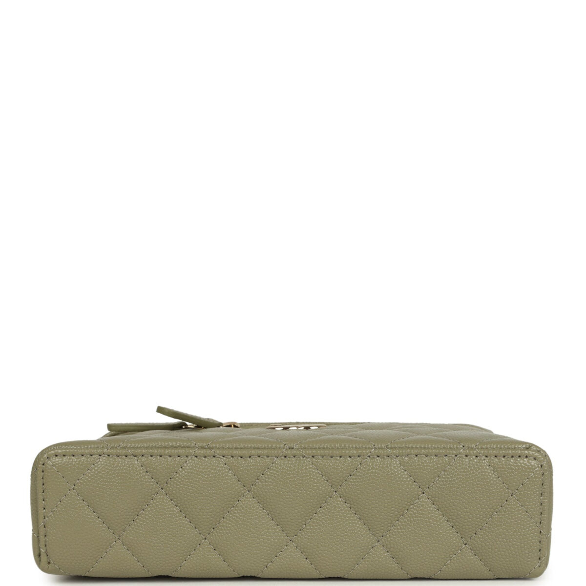Chanel Trendy Top Handle Long Vanity Case with Chain Khaki Caviar Light Gold Hardware — изображение 6