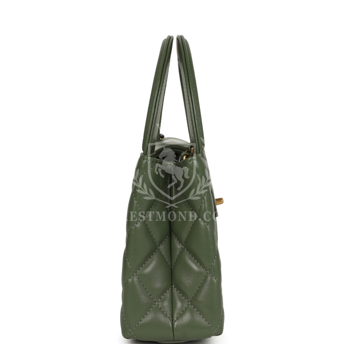 Chanel Small Kelly Shopper Khaki Shiny Aged Calfskin Brushed Gold Hardware — изображение 3