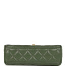 Chanel Small Kelly Shopper Khaki Shiny Aged Calfskin Brushed Gold Hardware