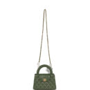 Chanel Small Kelly Shopper Khaki Shiny Aged Calfskin Brushed Gold Hardware