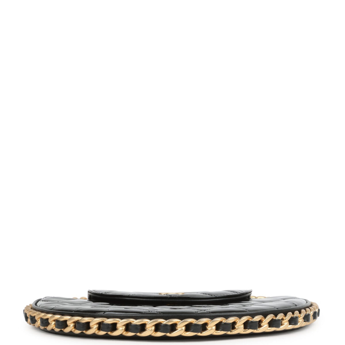 Chanel Hoop Bag Black Patent Leather Gold Hardware — изображение 5