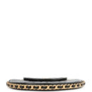 Chanel Hoop Bag Black Patent Leather Gold Hardware