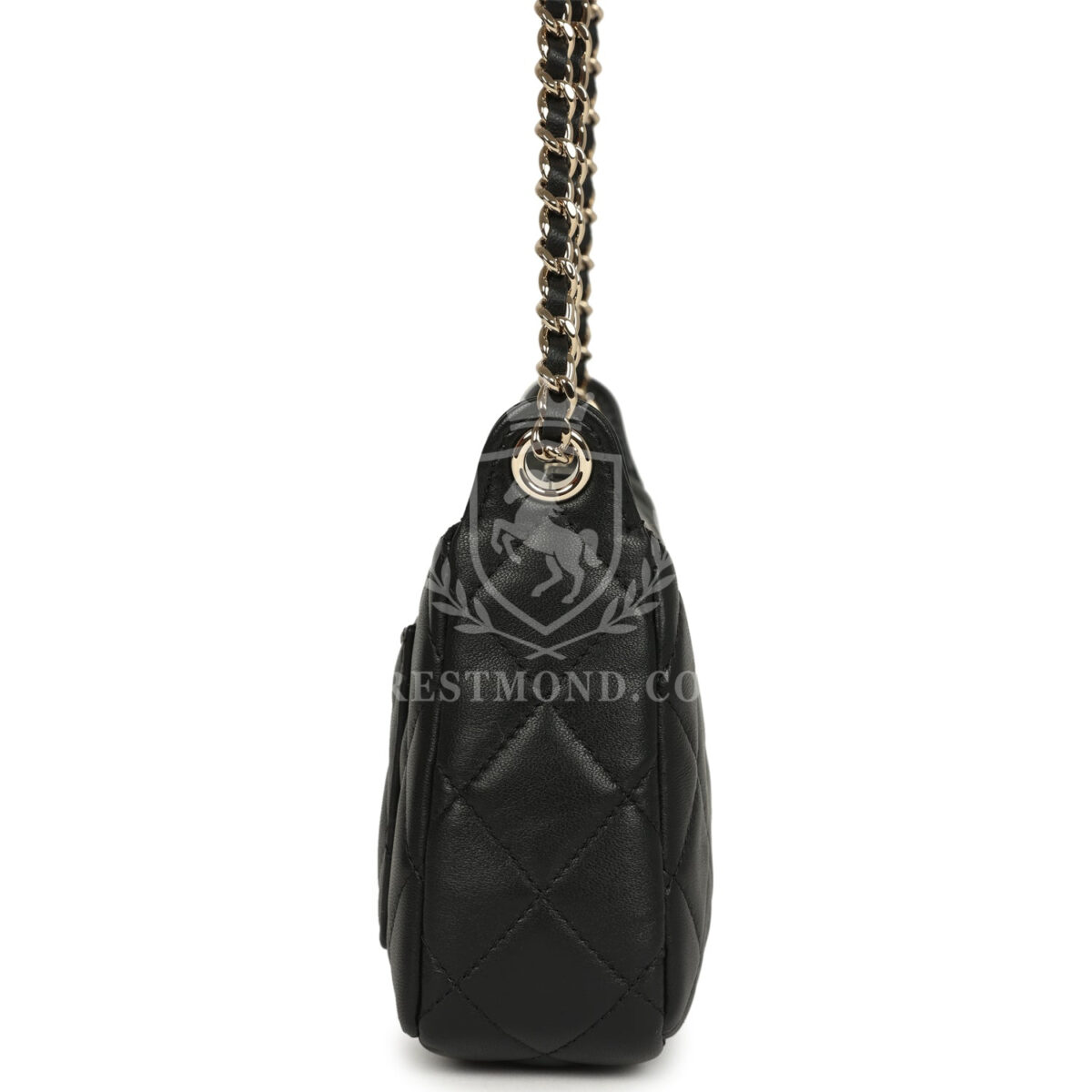 Chanel Small CC Shoulder Bag Black Lambskin Light Gold Hardware — изображение 5