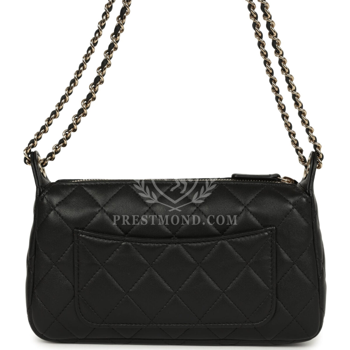 Chanel Small CC Shoulder Bag Black Lambskin Light Gold Hardware — изображение 6
