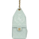 Chanel Small 25 Hobo Bag Light Blue Caviar Antique Gold Hardware