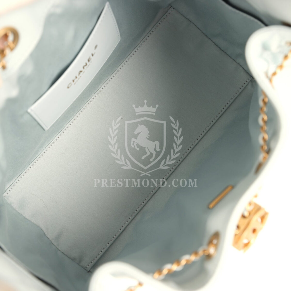 Chanel Small 25 Hobo Bag Light Blue Caviar Antique Gold Hardware — изображение 8