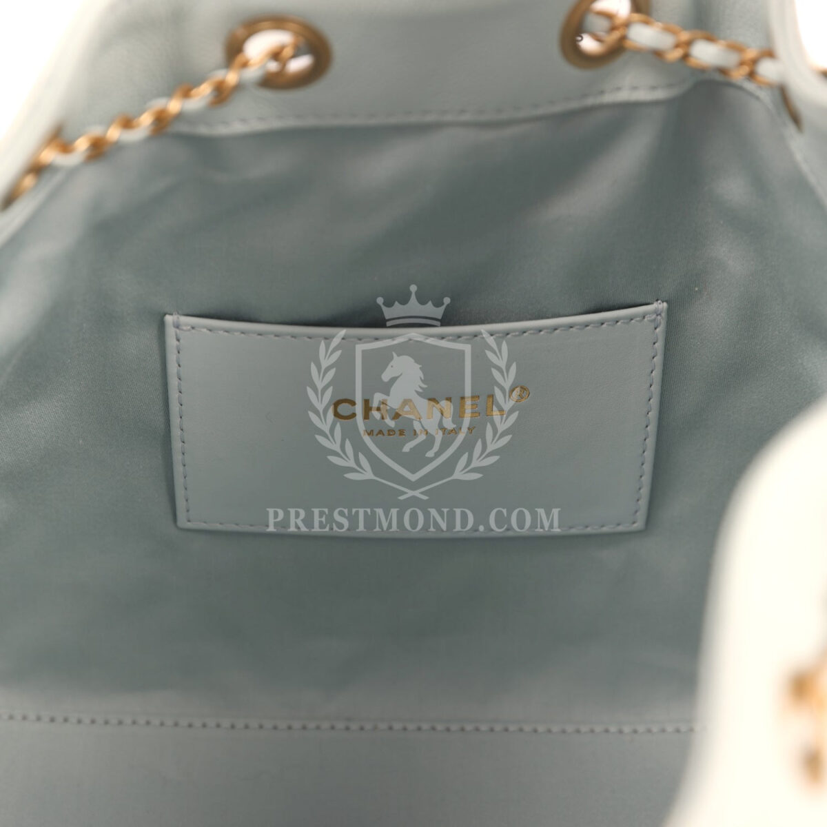 Chanel Small 25 Hobo Bag Light Blue Caviar Antique Gold Hardware — изображение 9
