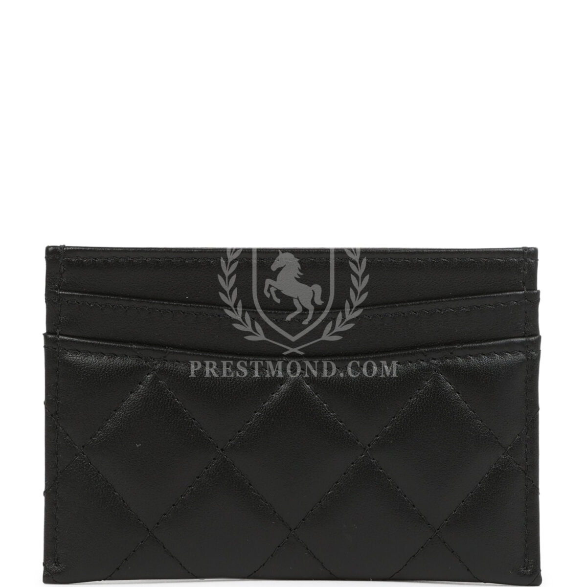 Chanel Classic Card Holder Wallet Black Lambskin Light Gold Hardware — изображение 5