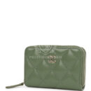 Chanel Classic Zipped Coin Purse Wallet Khaki Shiny Caviar Light Gold Hardware