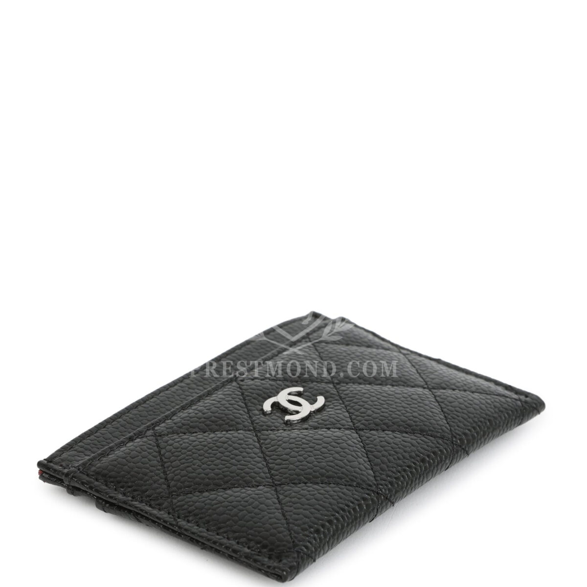 Chanel Classic Card Holder Wallet Black Caviar Silver Hardware — изображение 3