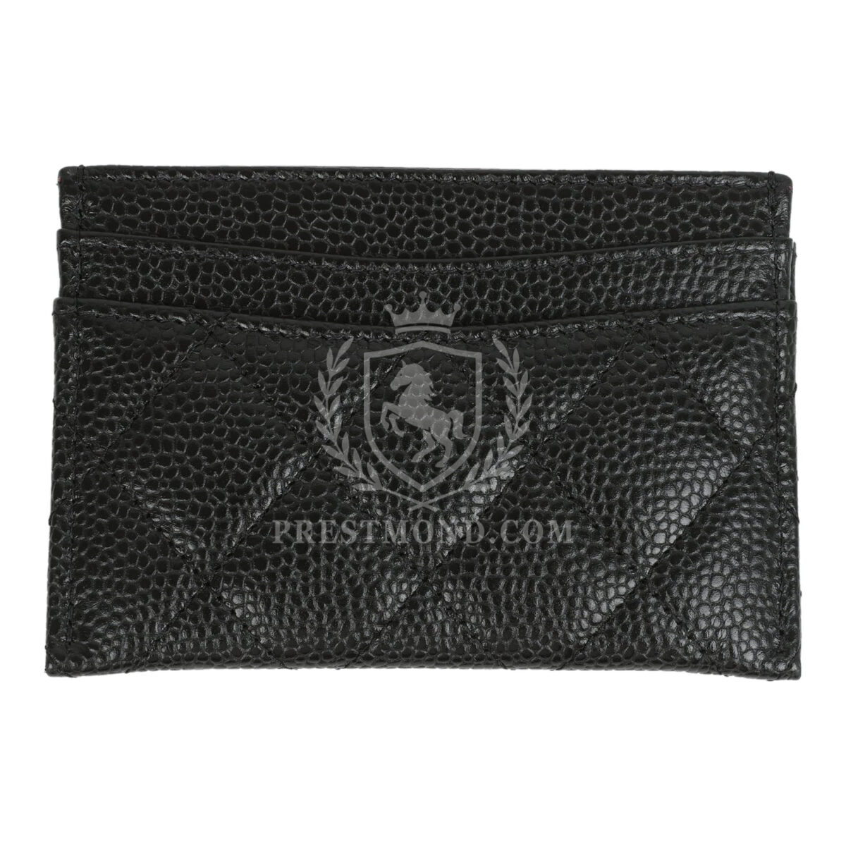 Chanel Classic Card Holder Wallet Black Caviar Silver Hardware — изображение 4
