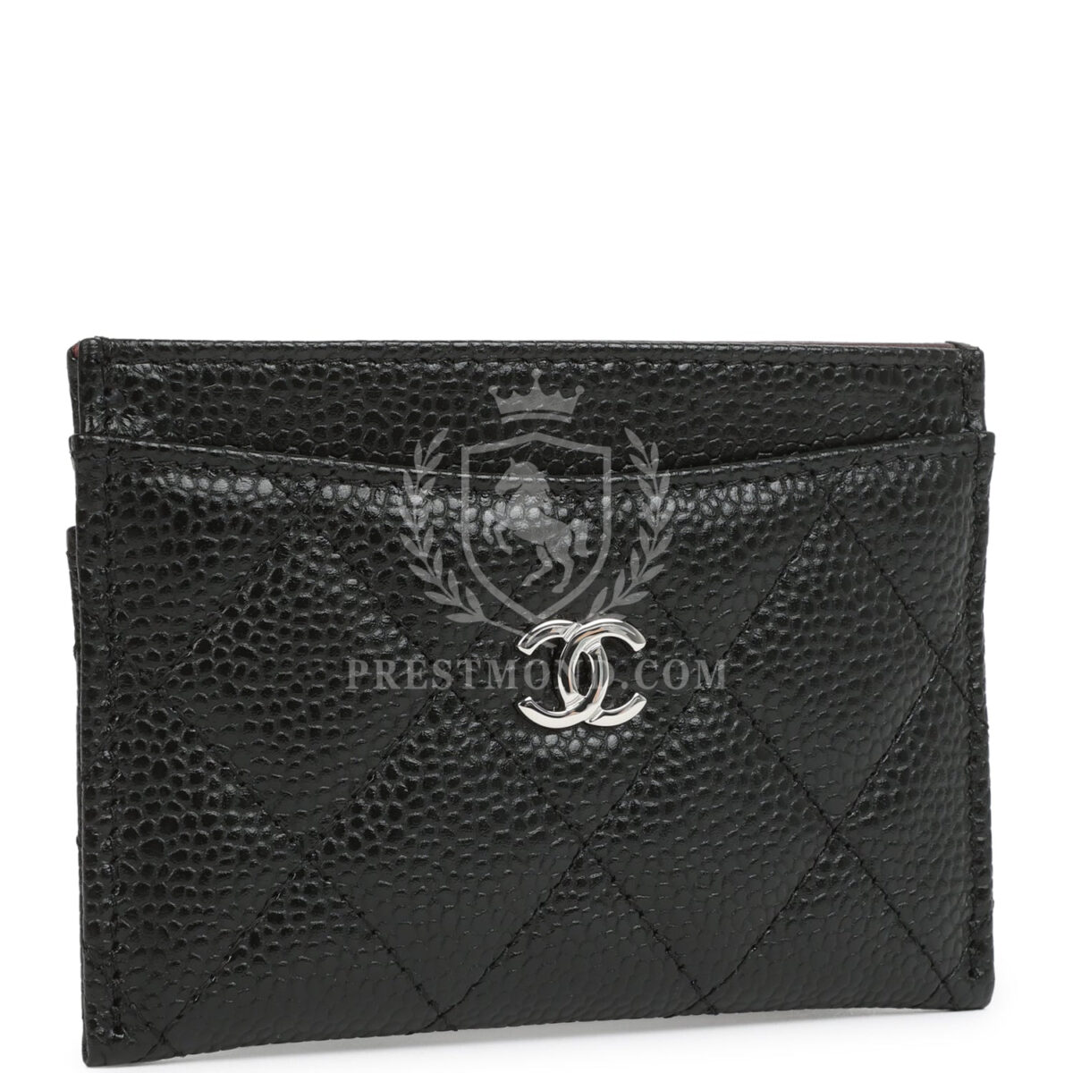 Chanel Classic Card Holder Wallet Black Caviar Silver Hardware — изображение 2