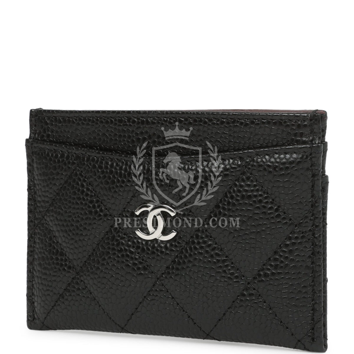Chanel Classic Card Holder Wallet Black Caviar Silver Hardware — изображение 5