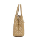 Chanel Small Kelly Shopper Dark Beige Shiny Lambskin Antique Gold Hardware