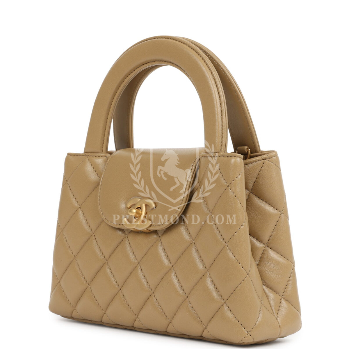 Chanel Small Kelly Shopper Dark Beige Shiny Lambskin Antique Gold Hardware — изображение 5