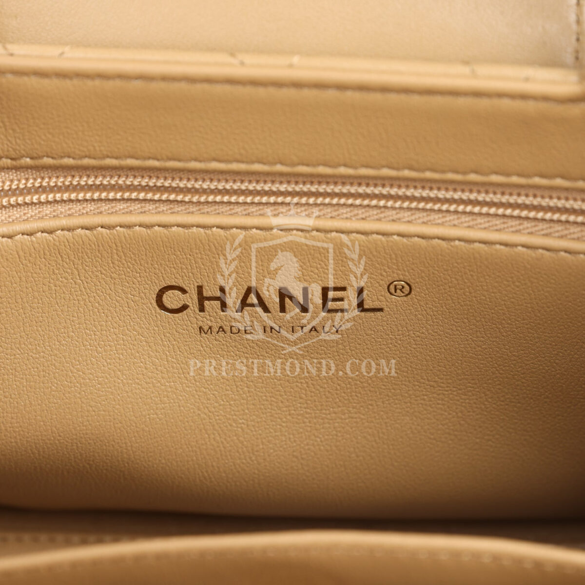 Chanel Small Kelly Shopper Dark Beige Shiny Lambskin Antique Gold Hardware — изображение 9