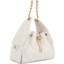 Chanel Small 25 Hobo Bag White Caviar Antique Gold Hardware