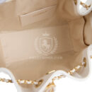 Chanel Small 25 Hobo Bag White Caviar Antique Gold Hardware